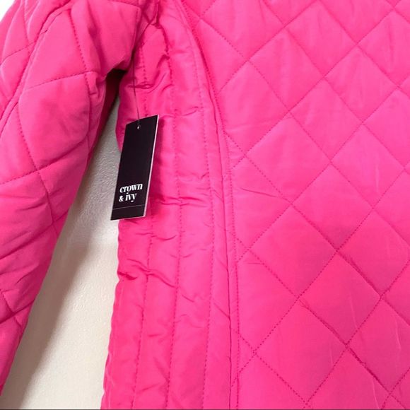 Crown and Ivy Fuchsia Quilted Style Jacket Brand New - Picture 9 of 12